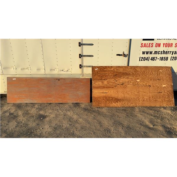 2 Wood Folding Leg Tables: 96 × 48” and 96 × 30”