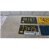Image 2 : Vintage Manitoba License Plates 1935, 1952, 1958, 1962, Winnipeg Centennial and Frames