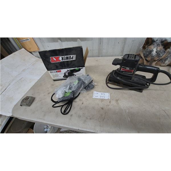 Craftsman Double Insulated Finishing Sander and new Power XT 5.2 Amp 4 1/2” Angle Grinder