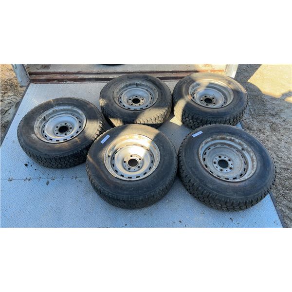 5 15” 5 Bolt Rims with Tires (Value in Rims)