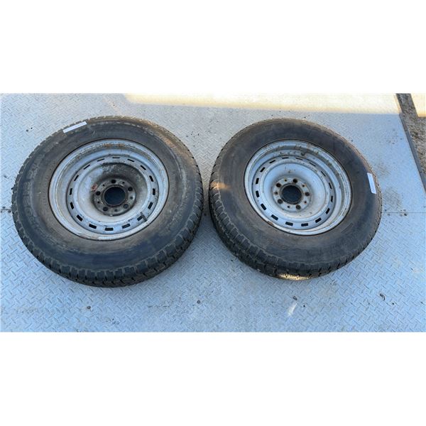Two Winter Radial Tires on 5 Bolt Steel Rims, P215/70R15