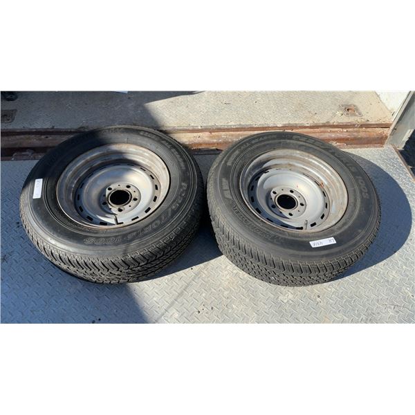 2 5 Bolt Steel Rims on 225/70R15 Motomaster AW All Season Tires