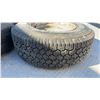 Image 13 : 4 15” 5 Bolt Steel Rims with Mixed Tires: Bridgestone 235/75R15, Bridgestone 225/75R15