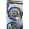 Image 5 : 4 15” 5 Bolt Steel Rims with Mixed Tires: Bridgestone 235/75R15, Bridgestone 225/75R15
