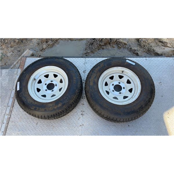 2 5 Bolt Trailer Spares with Carlisle 205/75R14 Tires