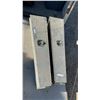 Image 1 : 2 Aluminum Triangular Truck Tool Boxes with Locks (No Keys) 49 × 14”