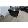 Image 2 : Black Metal 2-Drawer Locking Filing Cabinet, 29” × 28.6” × 18”
