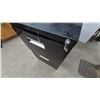 Image 5 : Black Metal 2-Drawer Locking Filing Cabinet, 29” × 28.6” × 18”