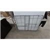 Image 1 : Collapsible Metal Wire Pet Crate Panel Section with Hinged Panels and Latch
