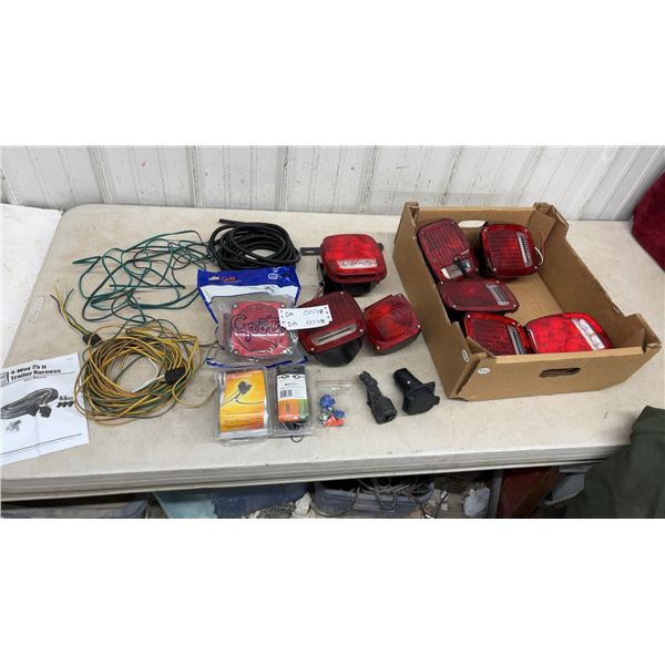 Trailer Lights and Wiring: 5 LED Trailer Taillights, 2 Hopkins Y-Harnesses