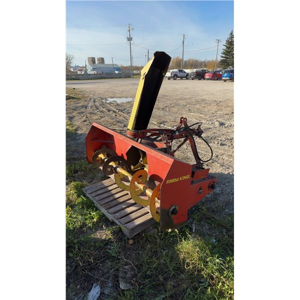 Farm King 7 Ft 3-Point Hitch Snowblower, Tractor-Mounted Snow Blower Attachment