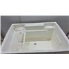 Image 3 : White Plastic Freestanding Laundry Tub/Utility Sink with Grid and Four Legs, 15 1/2 × 32 × 22”