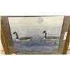 Image 7 : Framed "Family Time" Limited Edition Signed Print by Jan Bain, 2004, 30/500, with Goose Shoot Coin