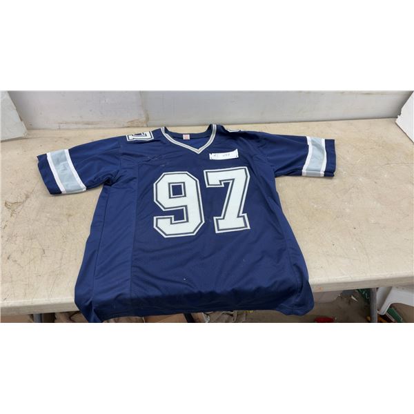 Dallas Cowboys #97 Everson Griffen Autographed Football Jersey, XL, 100% Polyester