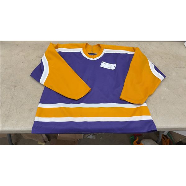 Maska Vintage Hockey Jersey, Purple/Gold/White, Los Angeles Kings Colorway, 1967-1988 Era