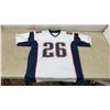 Image 1 : Autographed New England Patriots #26 Sony Michel White Football Jersey, Size Extra Large