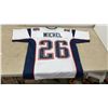 Image 4 : Autographed New England Patriots #26 Sony Michel White Football Jersey, Size Extra Large