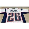 Image 5 : Autographed New England Patriots #26 Sony Michel White Football Jersey, Size Extra Large