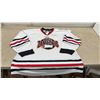 Image 1 : Reebok CCM "Flying Zambonis" Adult XXL Hockey Jersey, White with Black and Red Accents