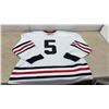 Image 4 : Reebok CCM "Flying Zambonis" Adult XXL Hockey Jersey, White with Black and Red Accents