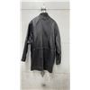Image 6 : Danier Men's Black Leather Parka-Style Jacket with Full-Zip Front and Drawstring Waist, Size XL