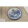 Image 2 : Blue and White Floral Transferware Bowl and Japanese Imari-Style Landscape Plate