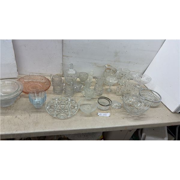 Crystal and Cut Glass, Serving Bowls, Creamers, Vases, Glasses, Pitchers