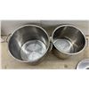 Image 5 : Two Large Stainless Steel Stockpots With Lids and Brass Horse and Cart Figurine