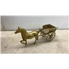 Image 8 : Two Large Stainless Steel Stockpots With Lids and Brass Horse and Cart Figurine