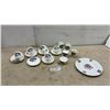 Image 1 : Petawawa Ontario Canada Souvenir Porcelain Tea Set and Floral Plate
