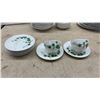 Image 10 : Fuji China Japan "Ivy" Pattern Porcelain Dinnerware Set with Plates, Bowls, Gravy Boat, 57 Pieces
