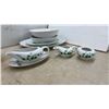 Image 4 : Fuji China Japan "Ivy" Pattern Porcelain Dinnerware Set with Plates, Bowls, Gravy Boat, 57 Pieces