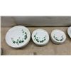Image 6 : Fuji China Japan "Ivy" Pattern Porcelain Dinnerware Set with Plates, Bowls, Gravy Boat, 57 Pieces