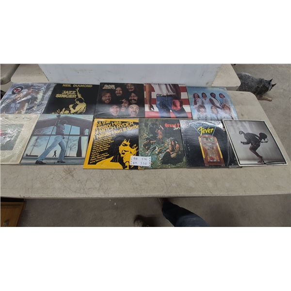 Vintage Vinyl Record Lot Including Neil Diamond, Bruce Springsteen, Billy Joel, Bryan Adams