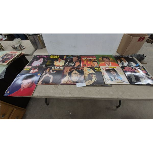 13 Vintage Elvis Presley Vinyl LPs Including Mahalo, Elvis Now, Gold Records