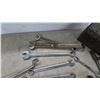 Image 5 : Vintage Metal Toolbox With Gray Alloy Steel Wrenches, Sockets, Ball Hitch, Reamer Bits