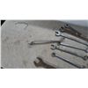 Image 6 : Vintage Metal Toolbox With Gray Alloy Steel Wrenches, Sockets, Ball Hitch, Reamer Bits