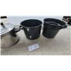 Image 4 : T-Fal Safe 2 Stainless Steel Pressure Cooker and Speckled Enamelware Pot with Steamer Insert