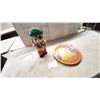 Image 1 : Ceramic Pirate Coin Bank and Wooden Intarsia Eagle Head Plaque