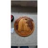 Image 5 : Ceramic Pirate Coin Bank and Wooden Intarsia Eagle Head Plaque