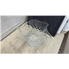 Image 6 : Footed Glass Bowl With Decorative Stone Eggs, Spiral Vase With Hydrangeas