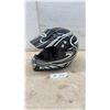 Image 1 : Kulin Full-Face Motocross Helmet, Size XL Black with White and Grey Graphics, DOT