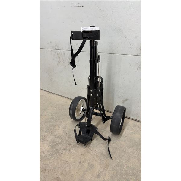 Foldable Three-Wheel Golf Push Cart with Bag Straps