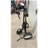 Image 2 : Foldable Three-Wheel Golf Push Cart with Bag Straps