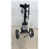 Image 3 : Foldable Three-Wheel Golf Push Cart with Bag Straps