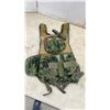 Image 4 : Tactical Vest Lot: Black Vest, Woodland Camouflage Leg Rig, CADPAT Digital Camouflage Vest