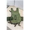 Image 5 : Tactical Vest Lot: Black Vest, Woodland Camouflage Leg Rig, CADPAT Digital Camouflage Vest