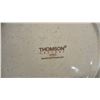Image 3 : Thomson Pottery Green Spiral Ceramic Dinnerware Set, Plates and Bowls, Microwave Safe, 23 Pieces