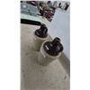 Image 4 : Pair of Antique Two-Tone Stoneware Whiskey Jugs with Albany Slip Glazed Tops