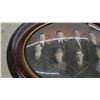 Image 2 : 2 Antique Oval-Framed Black and White Group Portrait Photographs of Eight Men, Early 20th Century